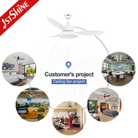 Ventilateur de plafond 1stshine de 48 pouces avec lumière LED, moteur DC, 3 pales en ABS, télécommande, variateur d'intensité, 110V, moderne, intérieur, SAA