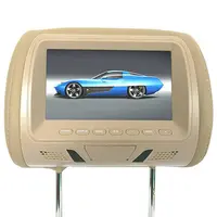 Monitor Sandaran Kepala Mobil 7 Inci Populer dengan Bantal Penggunaan Mobil Universal Kartu Sd Usb Input Av