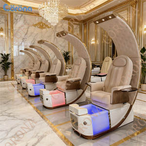 Poltrona Pedicure Elettrica di Lusso per Massaggio Plantare <span class=keywords><strong>Spa</strong></span> in Pelle Anti-Acetone per Arredamento Salone Unghie - Product Image 3