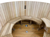 Amateur de cèdre Autoportant Pas Cher Petite Baignoire Ronde en Bois Baril Douche Smart Hot Tub Baignoire en Bois de Cèdre à Vendre