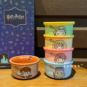 Ensemble de 5 bols à riz en céramique <span class=keywords><strong>Harry</strong></span> <span class=keywords><strong>Potter</strong></span>, boîte cadeau, personnages de dessins animés mignons, bols en porcelaine, vaisselle pour yaourt et dessert - Product Image 4