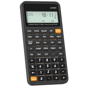 Calculatrice avancée de mathématiques de construction en pieds, pouces et fractions pour architectes, ingénieurs, entrepreneurs, estimateurs et charpentiers - Product Image 2