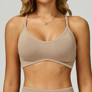 Soild Correas ajustables Chica joven Sexy Hot Xxxx Sujetador deportivo Xxx Fitness Primavera Top de <span class=keywords><strong>yoga</strong></span> sin costuras para mujeres - Product Image 2