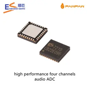 珠穆朗玛峰-半四通道音频ADC芯片ES7210 24位QFN-32新原装ICs芯片adc转换器