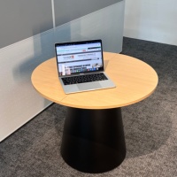 Table Basse Ronde Polyvalente de Haute Qualité, Table de Négociation et de Réception Multi-usages, avec Structure en Métal Fer pour Coin de Hall