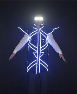 Vêtements lumineux LED pour homme Performance Wear Creative Clothing Stage Dancer armor Costume for club - Product Image 3