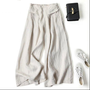 <span class=keywords><strong>Pantaloni</strong></span> Lunghi Casual in Cotone e <span class=keywords><strong>Lino</strong></span> Tinta Unita per <span class=keywords><strong>Donna</strong></span>, Vendita Calda, Moda - Product Image 1