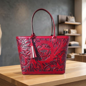 Cartera de Mano Personalizada de Cuero Genuino BS International para Mujer, con Cierre de Cremallera, Impermeable, Ligera, Plegable, Duradera y Grande - Product Image 3