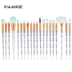 MAANGE — ensemble de pinceaux de maquillage, Logo personnalisé, bleu, rouge, violet, paillettes, strass, étiquette privée, vente en gros, 20 pièces - Product Image 2