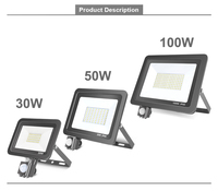 Projecteur Led imperméable conforme à la norme IP65, 30W, détecteur de mouvement Pir, éclairage d'extérieur