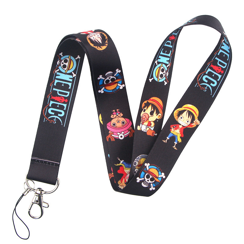 Fashion Cute Cartoon Anime Piece Luffy Chopper Zoro Lanyard Phone Card Anti-Lost Lanyards Accessories Custom Lanyard Keychain Image 4