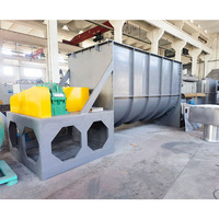 Mélangeur automatique en acier inoxydable SUS316L avec moteur, boîte de vitesses de qualité alimentaire pour produits chimiques, machine de mélange à grande capacité, séchage horizontal