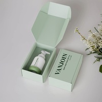 Boîtes cadeaux écologiques en gros, couleur menthe verte, personnalisées, avec logo imprimé, pour flacons pompe