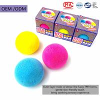 Balle anti-stress en maltose pelucheuse de 7 cm, jouet sensoriel pour enfants, balle souple changeante de couleur, cadeau, vente en gros, boîte de 12 pièces, OEM ODM