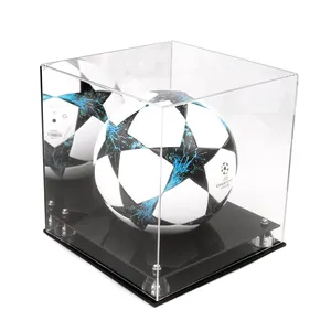 Custom Clear Plastic Acrylic Ball Display Packaging Basketball Gift Box Case Acrylic Football Box