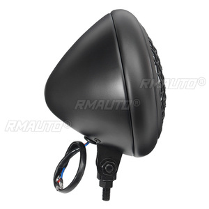 ไฟหน้ามอเตอร์ไซค์แบบ Hi/Lo ขนาด 12V 5.75 นิ้ว สีดำทรงกลม สำหรับ Harley Bobber Custom LED 60W - Product Image 2