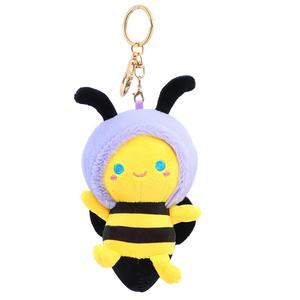Porte-clés peluche abeille Kawaii animaux en peluche vente en gros chaîne douce chaînes de poupée sac pendentif femmes Mini charme abeille - Product Image 1