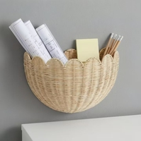 Pots de fleurs tissés à la main, paniers suspendus en rotin, paniers de rangement pour la maison, design personnalisé, décorations murales en bois