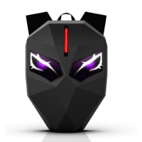 Tas ransel motor LED cerdas, tas punggung helm pengendara dengan layar dapat diprogram dan Digital mata