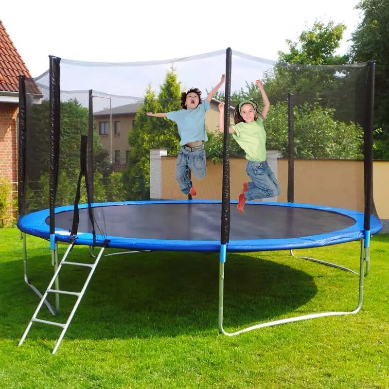 Trampolines para niños de fabricante adultos con recintos redondos de 10 pies 12 pies 16 pies trampolín al aire libre con red de seguridad