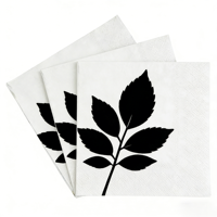 Serviettes en papier pliables en pâte de bois vierge à 2 plis imprimées avec un design classique pour les déjeuners et les fêtes