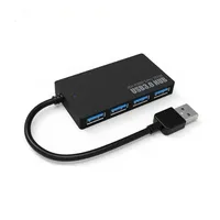 Hub USB 2.0 haute vitesse à 4 ports, adaptateur répartiteur de câble de données multi-systèmes Plug & Play, extenseur de connectivité Bingostyle en stock