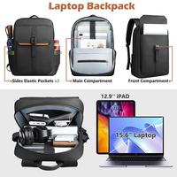 Mochila Ligera para Portátil de 15 Pulgadas con Logotipo Personalizado para Hombre, Mochila de Gran Capacidad para Viajes de Negocios, Mochila Moderna para Estudiantes Universitarios