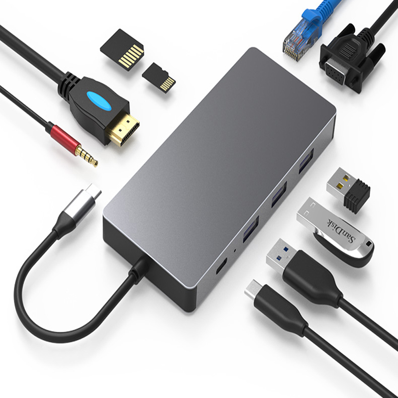 10 In 1 PD Charging Docking Station Multifunction Usb C Hub For Macbook Pro 2020 New Products