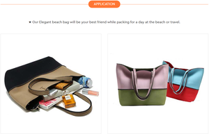 Bolso de Mano de Neopreno con Logotipo Personalizado, Bolso de Playa de Gran Capacidad para Mujer, para Verano - Product Image 6