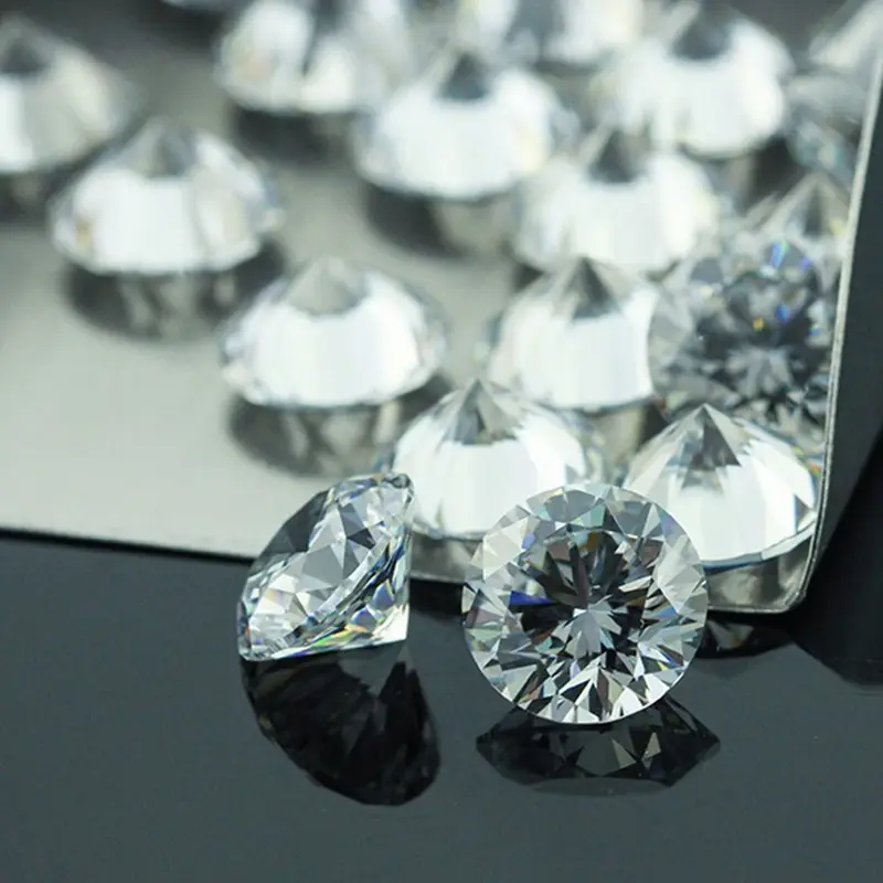Wholesale Machine Cut Synthetic Quality Round Brilliant White AAA CZ Loose Cubic Zirconias Stone