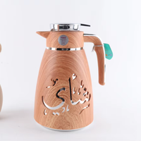 Carafe isotherme de luxe 1000 ml en verre rose avec calligraphie arabe, pour thé et café, vaisselle de table pour la maison et le bureau
