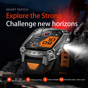 AK86 Smartwatch with 1400mAh Large Battery BT Call IP68 Waterproof Fitness Tracker for Men <b>Heart</b> Rate Monitor 100+ Sports Modes - Product Image 5
