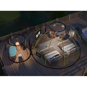Cúpula Geodésica Esférica Personalizada para Hotel, Casa Transparente de Policarbonato para Exteriores, Glamping, Iglú Modular de Cristal, Burbuja 2026-5 Geode - Product Image 4