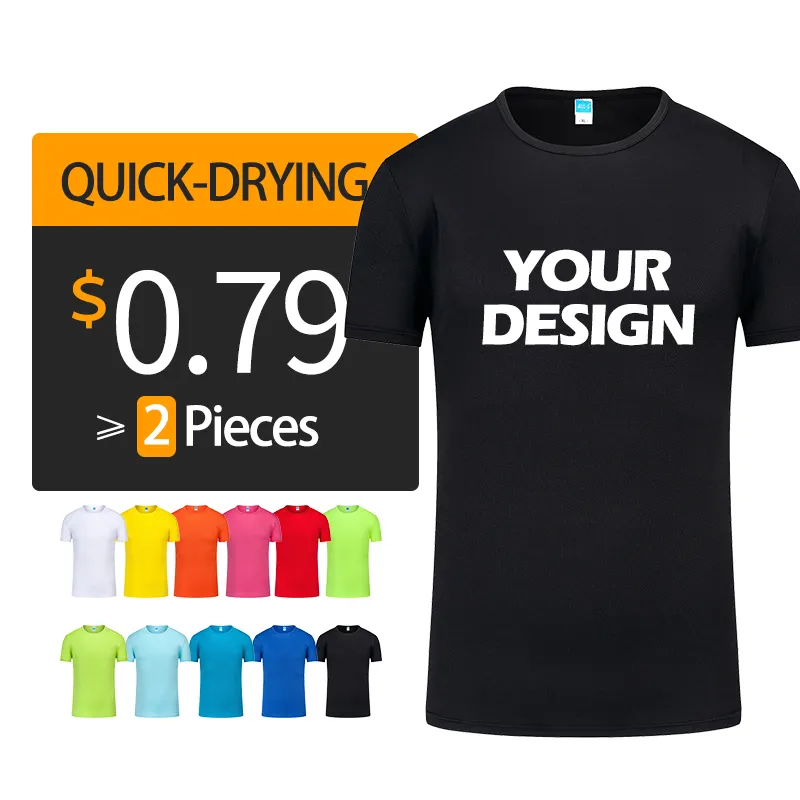 Em branco O Pescoço Men 100% Algodão T-shirt de Impressão Personalizar Camisas de T T-Shirt Impressão Personalizada