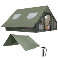 Tente gonflable de voyage personnalisée, grande, quatre saisons, pour l'extérieur, familiale, imperméable, durable, hermétique, en toile Oxford, avec une chambre