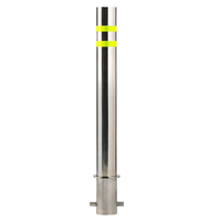 Poteau de sécurité robuste en acier inoxydable, fixe et amovible, avec garde-corps réfléchissant, pour parking routier, remplissable d'eau, pour autoroute