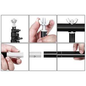 Soporte Metálico en Forma de T para Fondo de Pantalla Verde GSYXERGILES, Accesorio para Estudio de Fotografía y Video Cromakey, Compatible con Múltiples Sistemas - Product Image 5