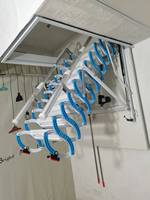 Échelles télescopiques électriques en acier au carbone, escabeau escamotable invisible pour grenier, utilisation intérieure pour maison, duplex, villa, capacité 300 kg