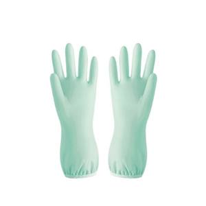 Guantes de goma duraderos para lavar platos, impermeables, de color sólido, 32 cm de longitud, para limpieza de cocina y uso doméstico - Product Image 2