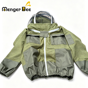 Breathable Mesh Beekeeping Protective Equipment Anti Sting Beekeeping Jacket Half <b>Suit</b> Ventilated Mesh Fabric with Zipper Veil - Product Image 6