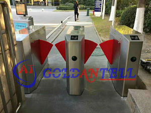 Kualitas yang sangat baik IC/ID Card otomatis flap turnstile gerbang dengan keamanan inframerah <span class=keywords><strong>sensor</strong></span> untuk kecepatan akses pintu - Product Image 3