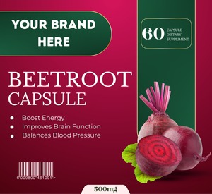 แคปซูลบีทรูทธรรมชาติแบบพรีเมี่ยมฉลากส่วนตัวผู้ผลิตจำนวนมาก - Product Image 2