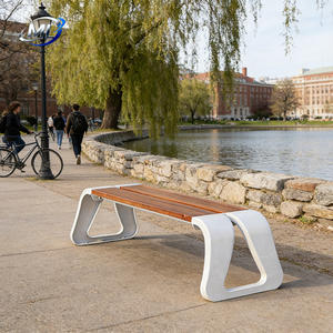Durable Modern Solar Power Stainless Steel <b>Outdoor</b> <b>Bench</b> for Hospital Hotel Park Use-Eco-Friendly Patio <b>Bench</b> - Product Image 4