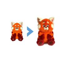 Peluche Mascotte Personnalisée Lion Hamster Canard Chat Panda en Coton Bio, Jouet en Peluche pour Bébé Fille, Cadeau de Fête - Vente Chaude