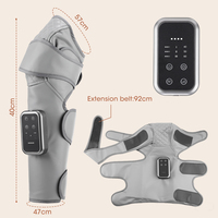 Masseur de jambes à compression d'air deux-en-un avec chauffage, batterie 2500 mAh, 1,5 heure d'utilisation pour la relaxation musculaire et le soulagement de la douleur