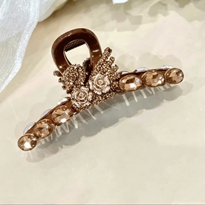 Pince à Cheveux Champagne Luxe Léger et Élégant, Design Simple et Original, en Acrylique pour Femme, Accessoire de Mode Tendance, Vente Chaude - Product Image 4