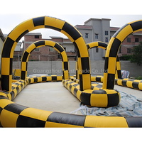 Parcours de course gonflable géant haute résistance et étanche en PVC, avec accessoires et jeux d'obstacles inclus
