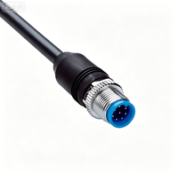 Nouveau câble PUR mâle droit M12 de 5 m pour connexion de contrôle industriel YM2A18-050UA5XLEAX 2095869 Câblage de capteur PLC