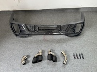 Para BMW X6 G06 Upgrade LD Style Difusor trasero de fibra de carbono forjado Parachoques trasero Kit de cuerpo de tubo de escape
