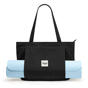 Bolsas de Lona para Yoga con Soporte para Esterilla de Yoga, Logotipo Personalizado, Bolsa Grande para Accesorios de Yoga, Gimnasio, Playa, de Algodón, para Llevar al Hombro - Product Image 1